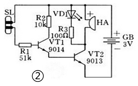 濕度音響自動(dòng)報(bào)警電路